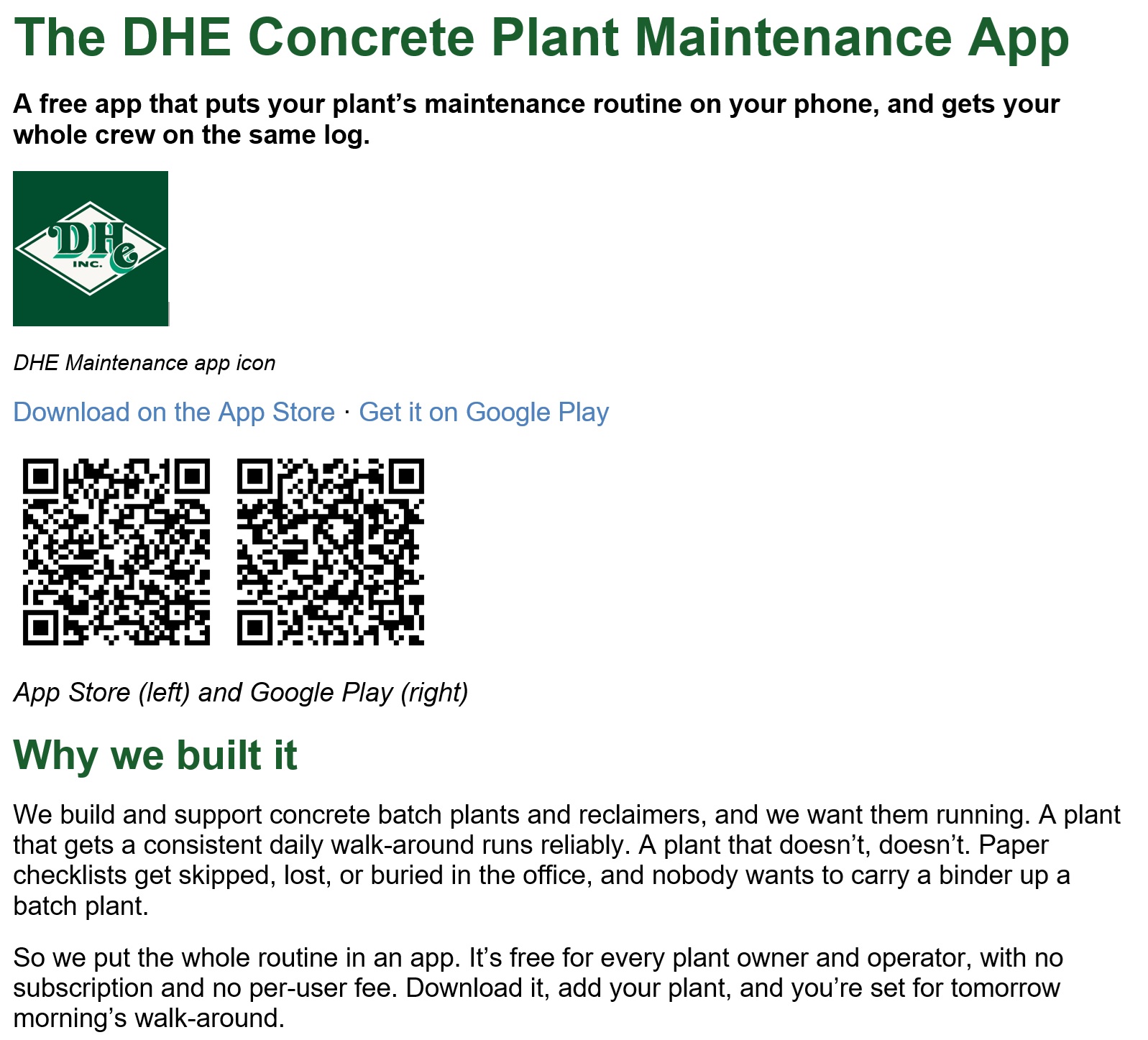 Plant Maintenance App